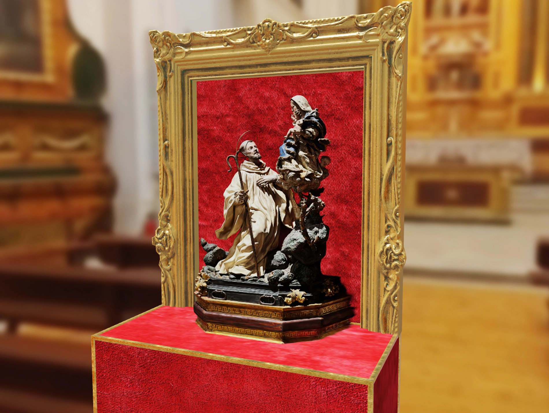 San Bernardo con la Virgen